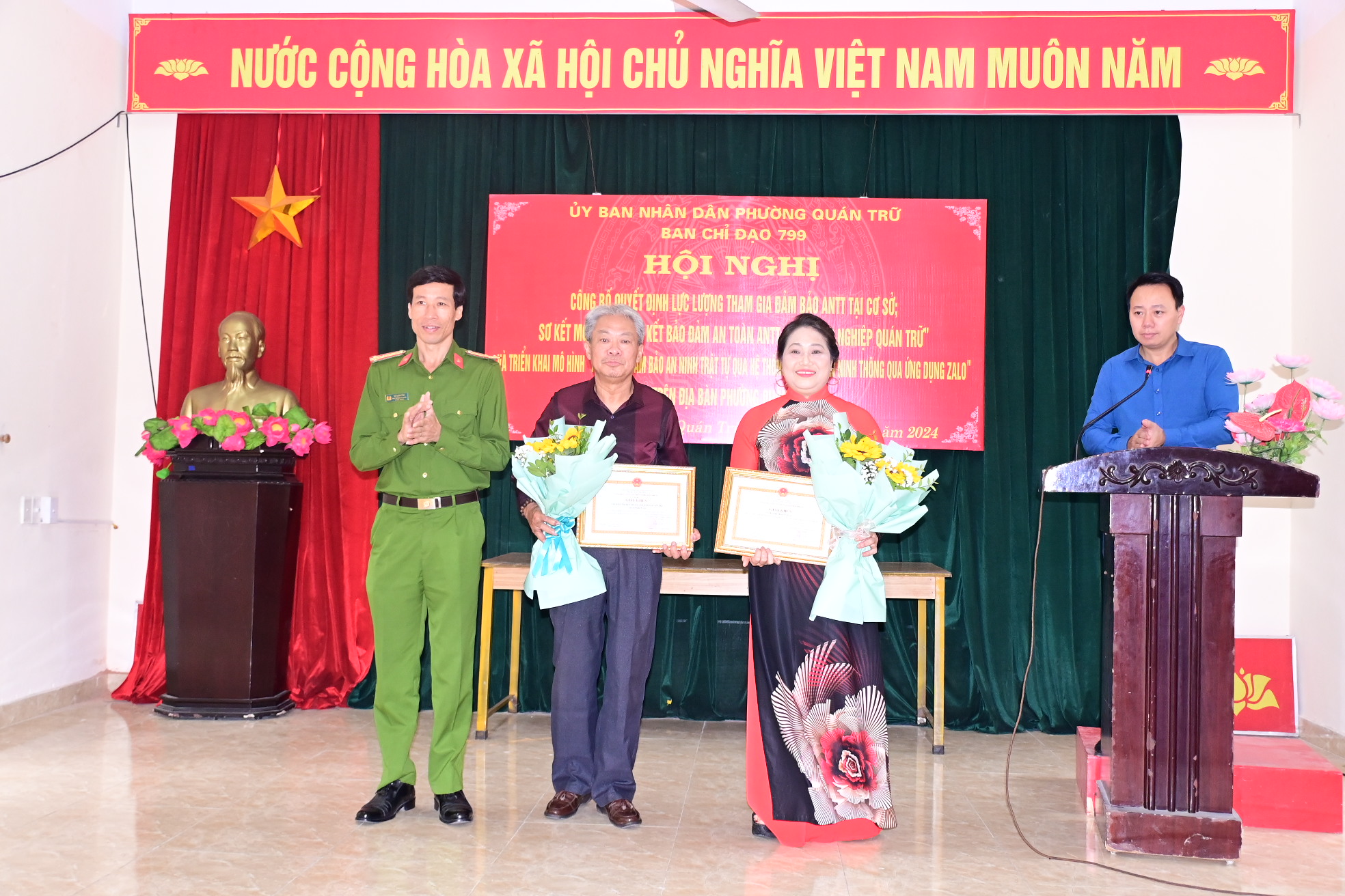 Phường Quán Trữ (quận Kiến An): Sơ kết, triển khai mô hình phong trào và ra mắt lực lượng tham gia bảo đảm ANTT tại cơ sở